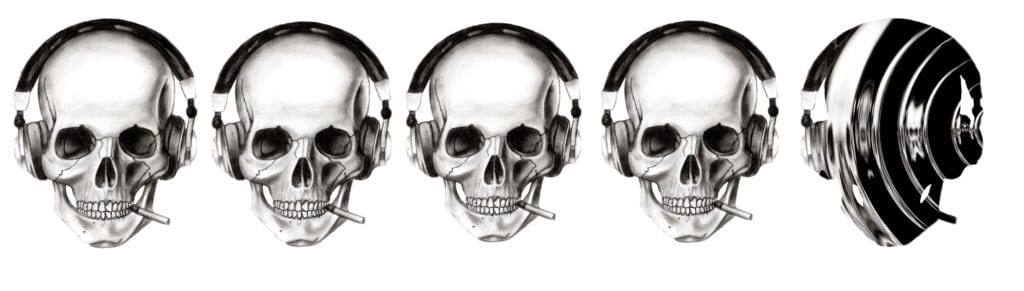 image of 4 skulls out of 5