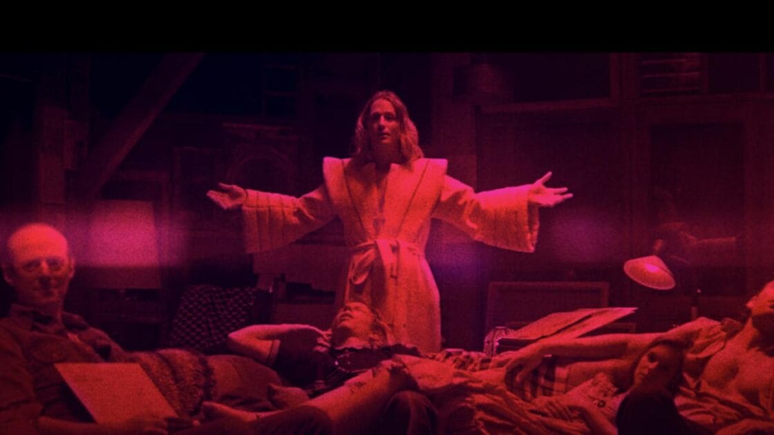 Mandy movie 2018 a slow burn starring Andrea Riseborough and Nicolas Cage