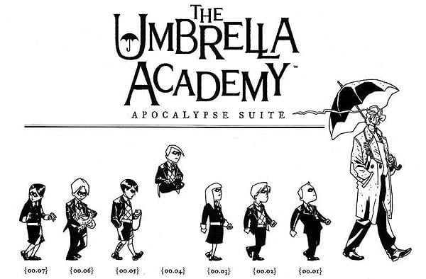 The Umbrella Academy poster. You remember Gerard Way right? He wrote and produced this series. 