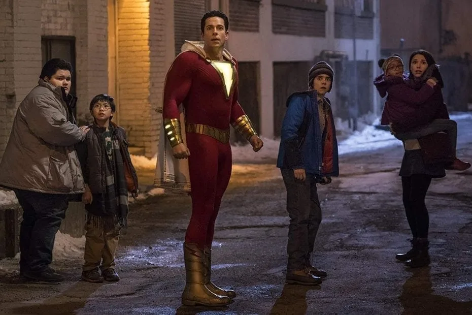 Zachary Levi, Grace Fulton, Jovan Armand, Jack Dylan Grazer, Ian Chen, and Faithe Herman.