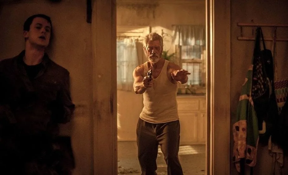 Stephen Lang and Dylan Minnette in Don't Breathe