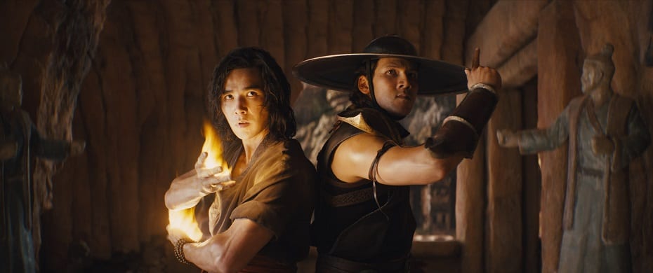Ludi Lin and Max Huang in Mortal Kombat (2021) Courtesy of Warner Bros. Home Entertainment