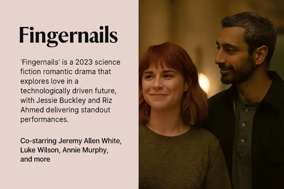 Jessie Buckley and Riz Ahmed in Fingernails 