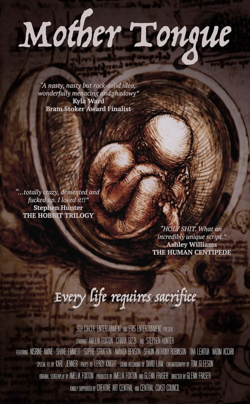 Movie poster or the Australian short film Mother Tongue 2023