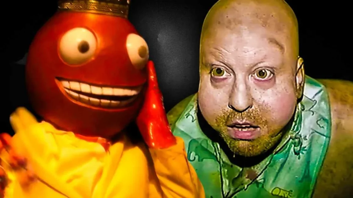 Candy-headed killer in Shudder’s V/H/S Halloween anthology