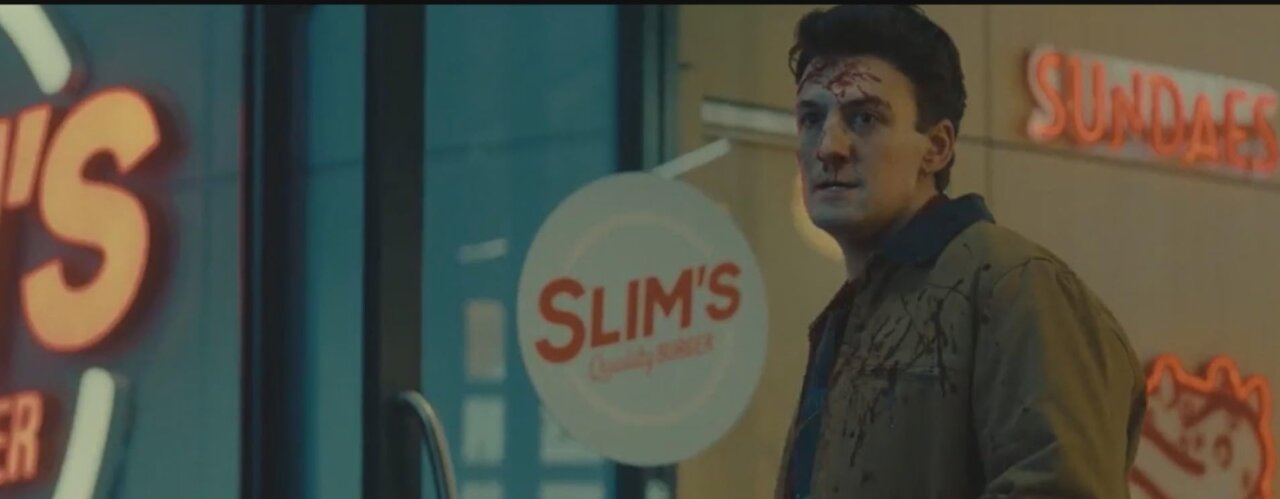 The diner scene with Chad in Killer Whale 2026