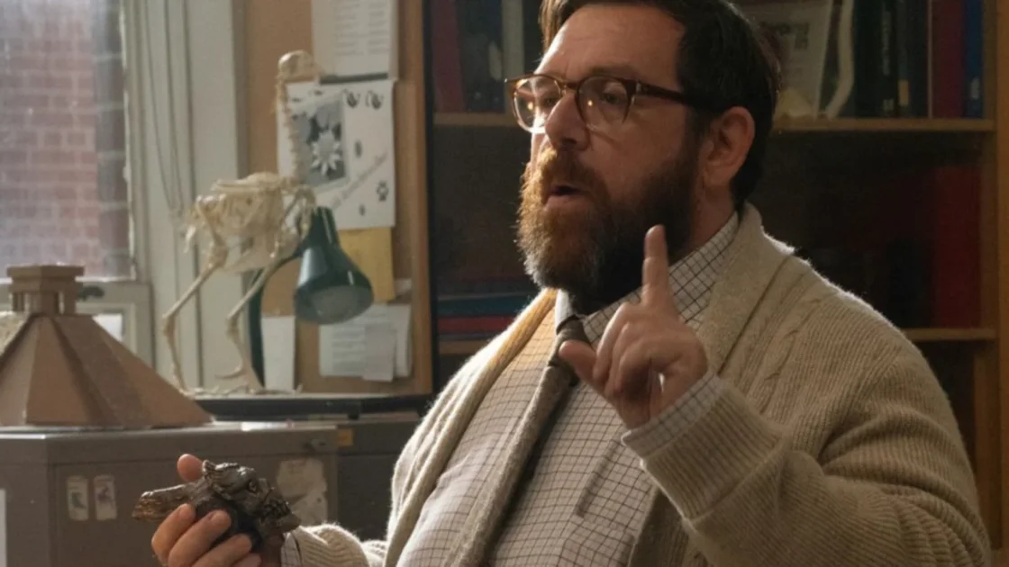 Nick Frost as Mr. Craven in Whistle cursed artifact horror film