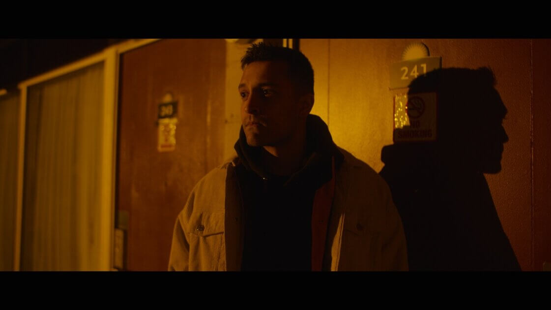 Rian at the Claybourne Motel's deadly logic in this meta-horror indie."
Description: "Rushabh Patel from I Know Exactly How You Die, a 2026 indie horror-comedy about fiction bleeding into reality at a cursed motel.