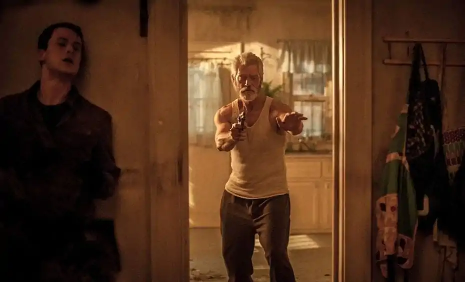 Stephen Lang and Dylan Minnette in Don't Breathe